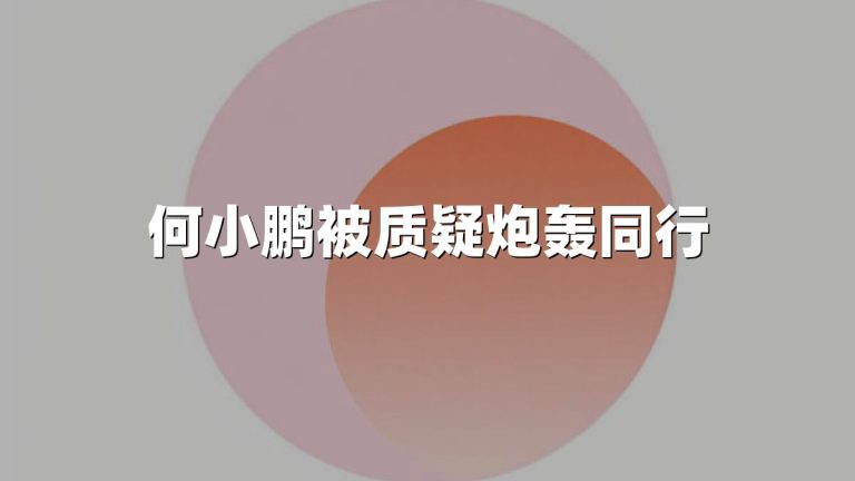 何小鹏被质疑炮轰同行
