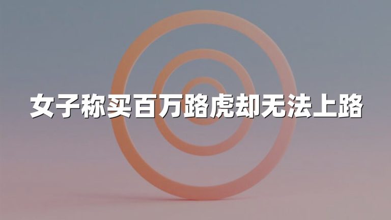 女子称买百万路虎却无法上路