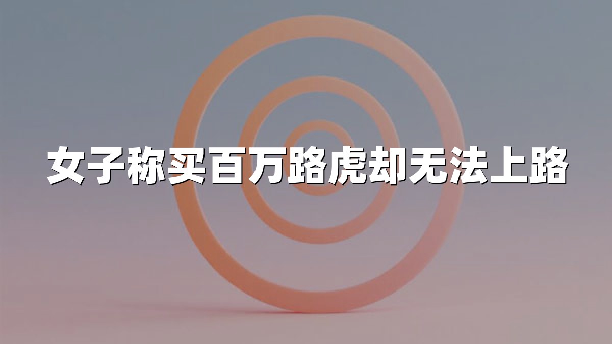 女子称买百万路虎却无法上路