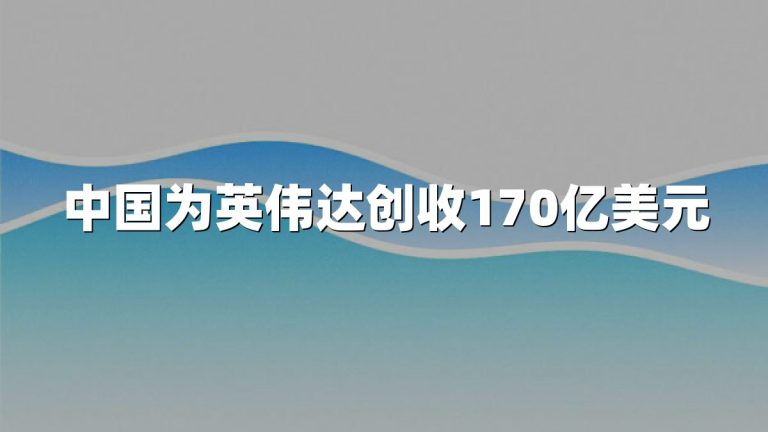 中国为英伟达创收170亿美元