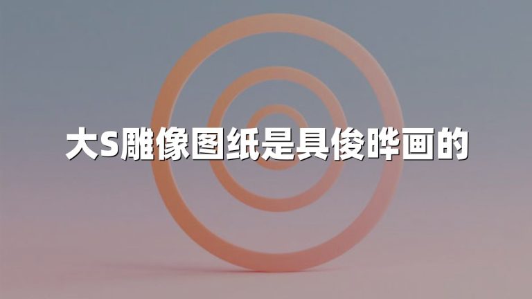 大S雕像图纸是具俊晔画的