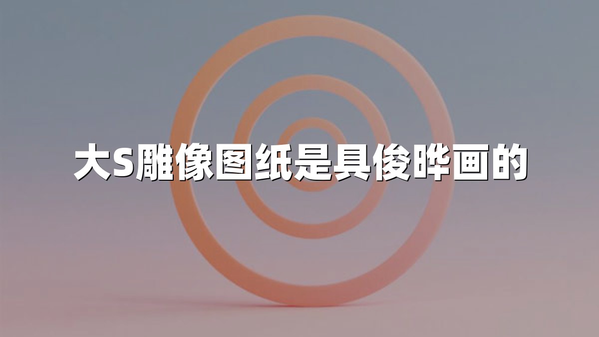 大S雕像图纸是具俊晔画的