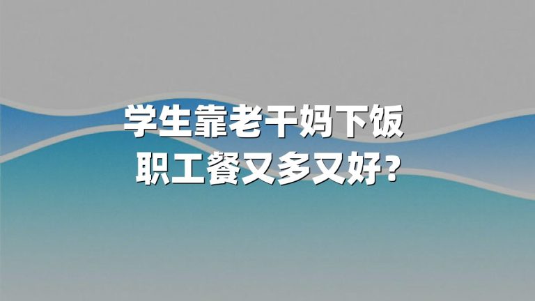 学生靠老干妈下饭 职工餐又多又好？