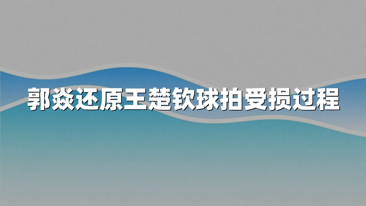 郭焱还原王楚钦球拍受损过程