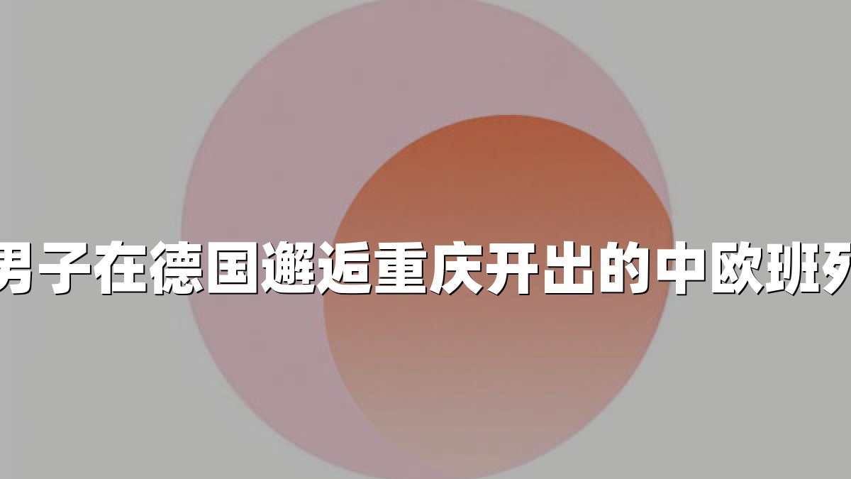 男子在德国邂逅重庆开出的中欧班列