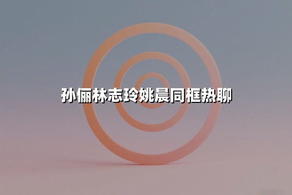 孙俪林志玲姚晨同框热聊